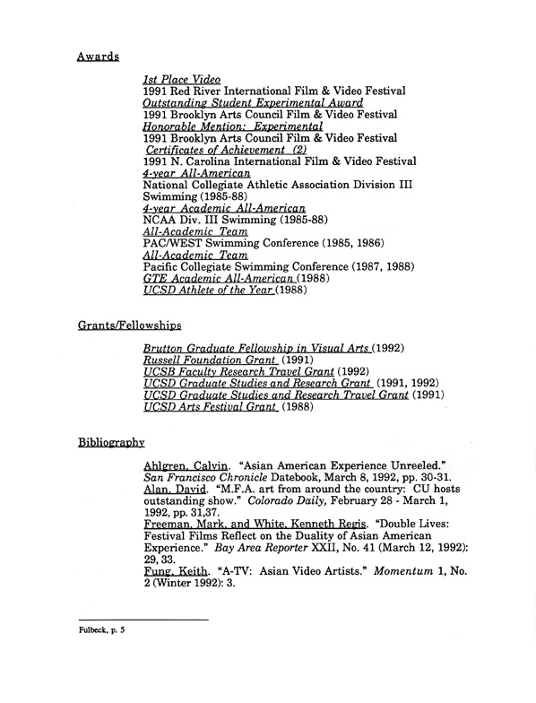 Kip Fulbeck's Resume, pg 5